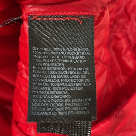 The North Face Jacket Red Thermoball Hip Length Pockets Down Insulated Small - Picture 8 of 11